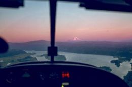  Columbia River Gorge Flight tour, sunset