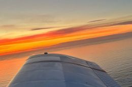 Oregon Coast private scenic flight sunset