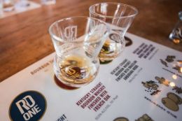 Sampling Bourbon on Lexington's Distllery District food history tour