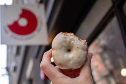 fresh made donut on Greenwich Village Food Tour, NYC