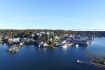 Boothbay Harbor, Maine aerial view