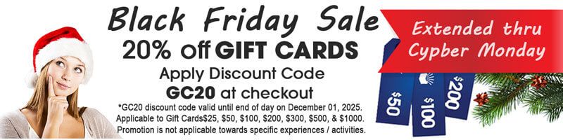 Black Friday Sale 20% off Gift Cards (GC20 discount code valid until end of day on December 1, 2025.